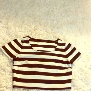 White and black crop top